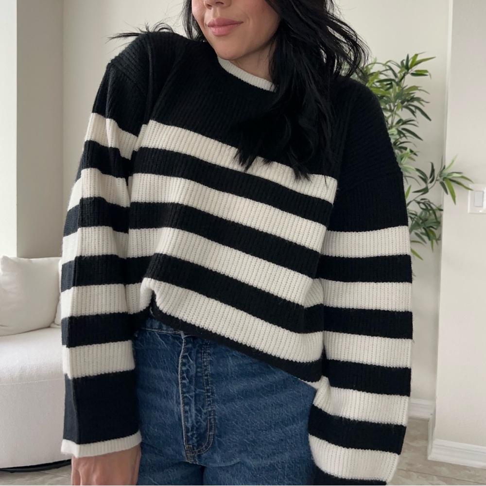 Striped Black and White Sweater